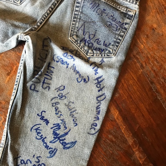 VINTAGE Lei autographed pants GOB, Publicity Stunt, Simple Plan - Picture 7 of 8